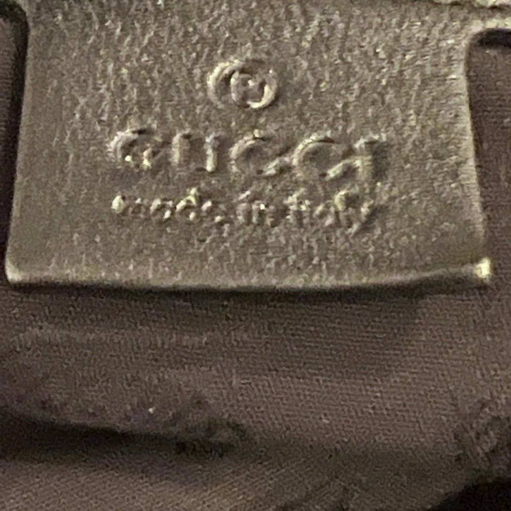 GUCCI Galaxy Two-Way Bag Black Leather Vintage Medium Satchel Purse Silver Chain - Picture 4 of 13